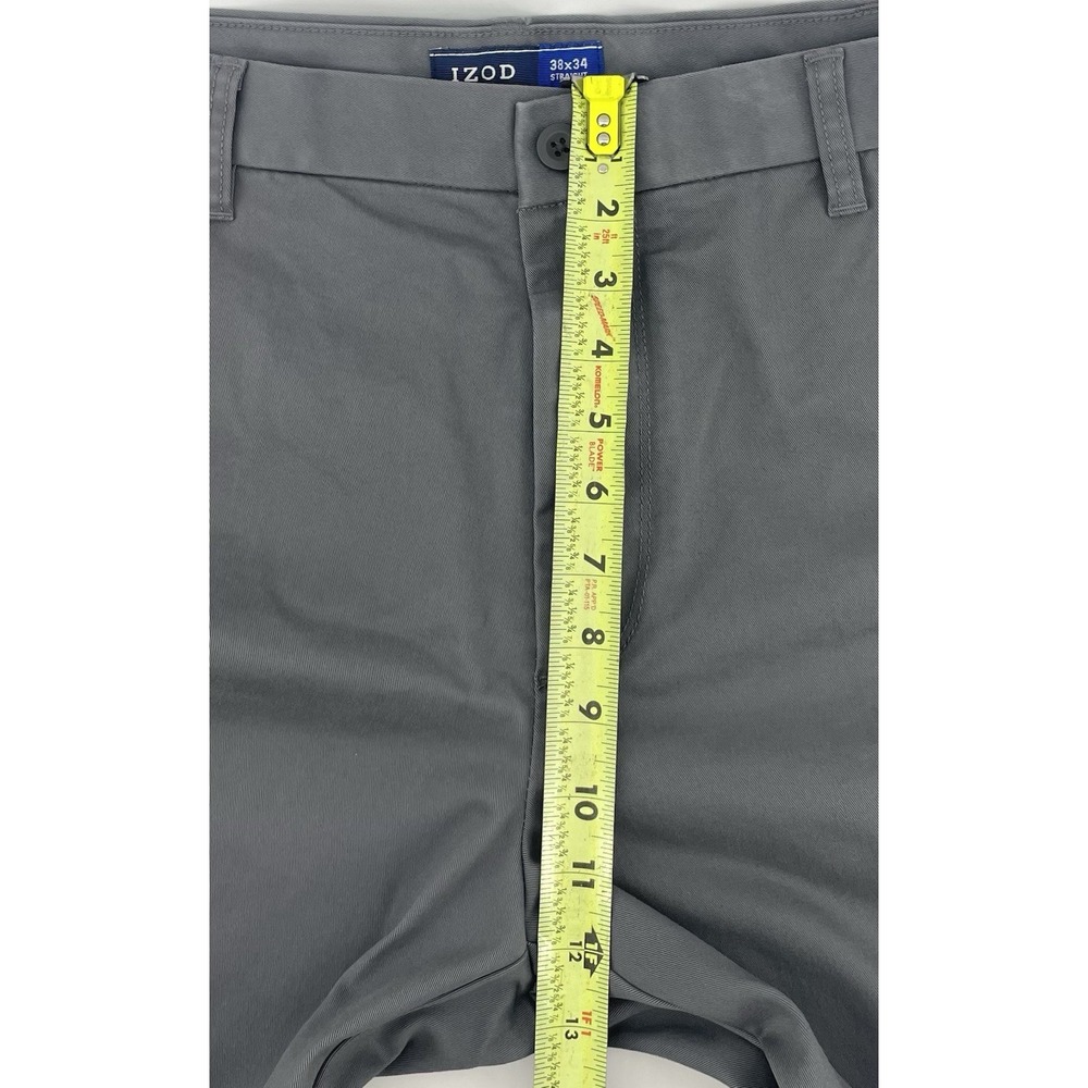 Izod SportFlex Straight Fit Flat Front Chino Pants 38x34 Performance Stretch - Picture 6 of 8